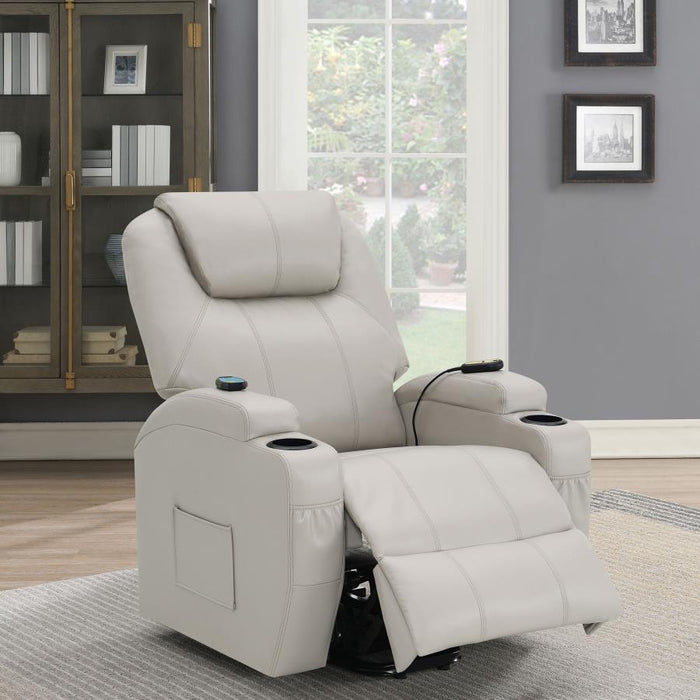 Sanger - Upholstered Power Lift Recliner Chair With Massage