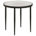 Kofi - Round Marble Top Side Table - White And Black Sacramento Furniture Store Furniture store in Sacramento