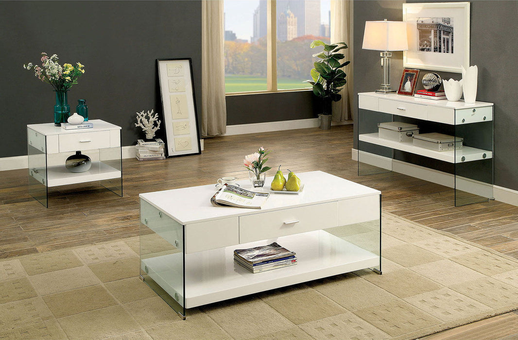 Raya - Sofa Table - White Sacramento Furniture Store Furniture store in Sacramento