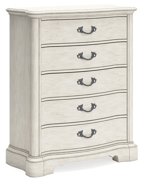 Arlendyne - Antique White - Five Drawer Chest Sacramento Furniture Store Furniture store in Sacramento