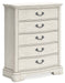 Arlendyne - Antique White - Five Drawer Chest Sacramento Furniture Store Furniture store in Sacramento