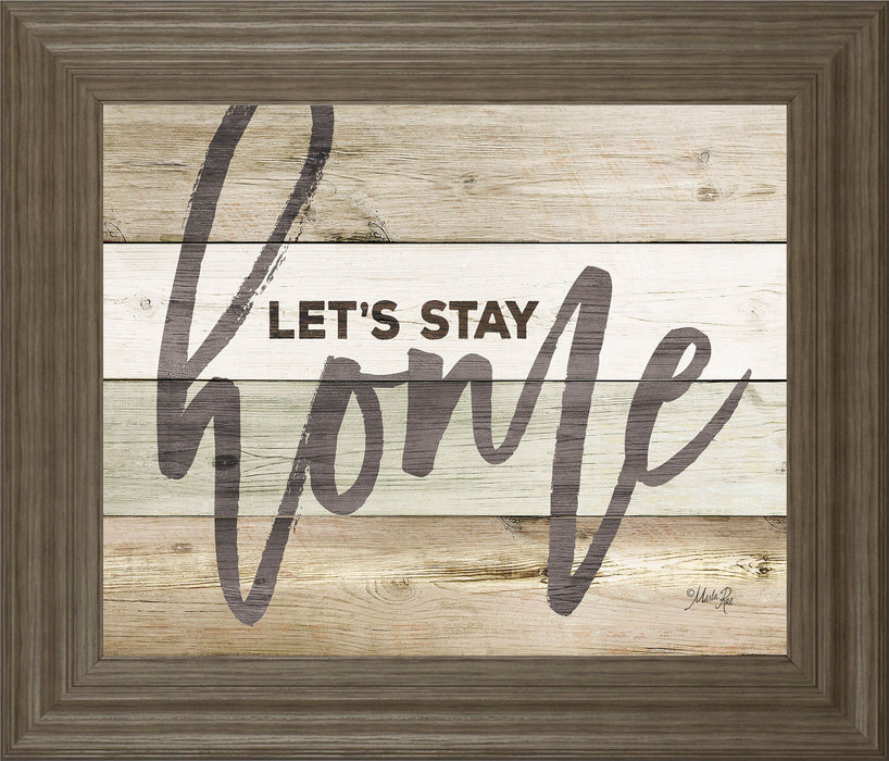 Let's Stay Home By Marla Rae - Framed Print Wall Art - Beige