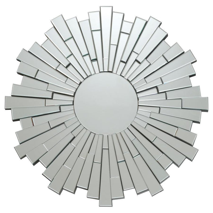 Danika - Sunburst Circular Mirror - Silver Sacramento Furniture Store Furniture store in Sacramento