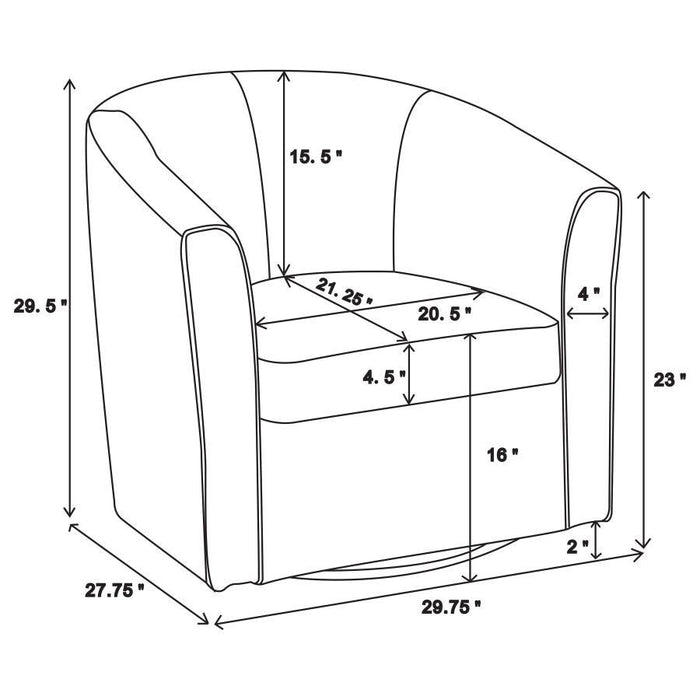 Turner - Upholstery Sloped Arm Accent Swivel Chair Sacramento Furniture Store Furniture store in Sacramento