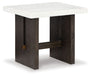 Burkhaus - White / Dark Brown - Rectangular End Table Sacramento Furniture Store Furniture store in Sacramento