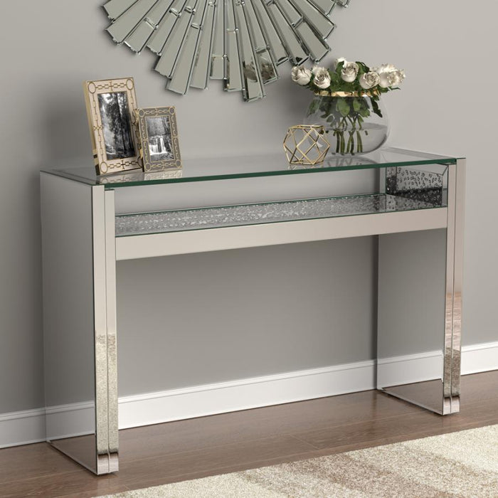 Edna - 1-Shelf Console Table - Silver Sacramento Furniture Store Furniture store in Sacramento