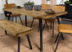 Maverick - Rectangular Tapered Legs Dining Table - Natural Mango And Black Sacramento Furniture Store Furniture store in Sacramento