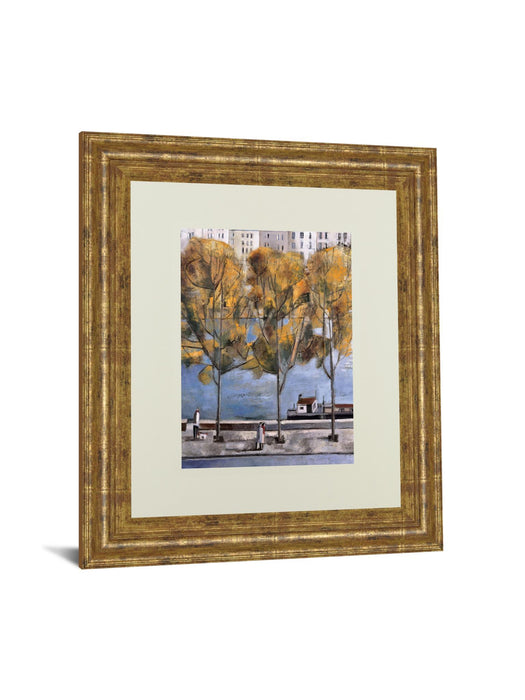 Autumn In Paris By Didier Lourenco - Framed Print Wall Art - Gold