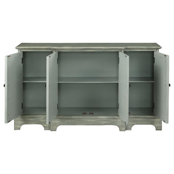 Erigeron - 4-Door Accent Cabinet - Gray Sacramento Furniture Store Furniture store in Sacramento