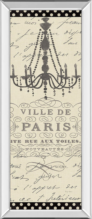 French Couture Panel I By Emily Adams - Mirrored Frame Wall Art - Beige