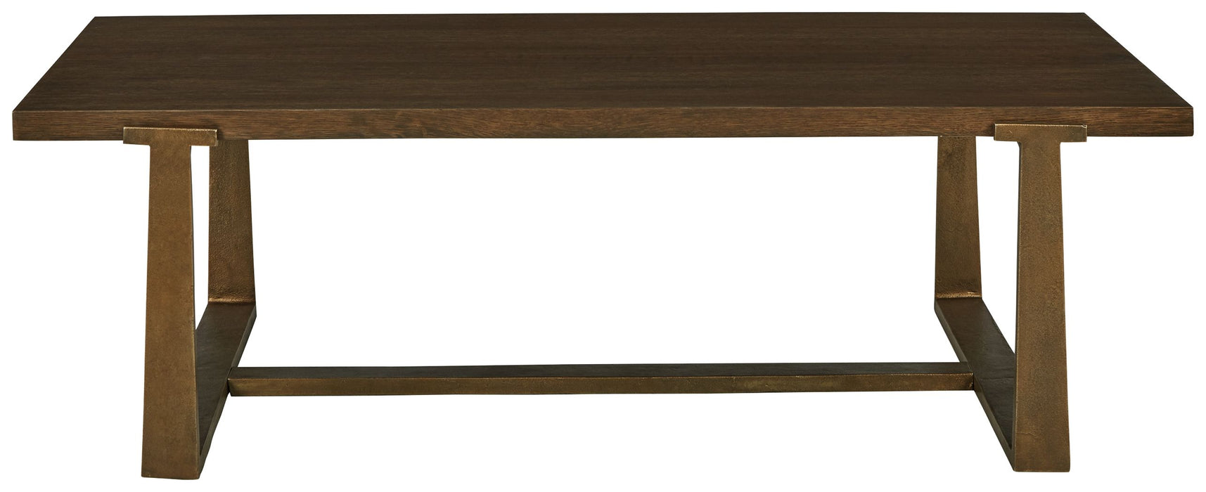 Balintmore - Brown / Gold Finish - Rectangular Cocktail Table Sacramento Furniture Store Furniture store in Sacramento