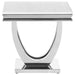 Kerwin - U-Base Square End Table - White And Chrome Sacramento Furniture Store Furniture store in Sacramento