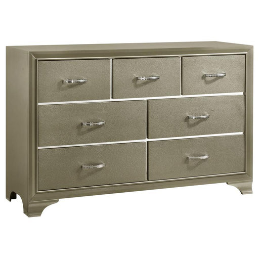 Beaumont - 7-Drawer Rectangular Dresser - Champagne Sacramento Furniture Store Furniture store in Sacramento