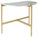 Wynora - White / Gold - Chair Side End Table Sacramento Furniture Store Furniture store in Sacramento