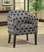 Jansen - Hexagon Patterned Accent Chair - Gray And Black Sacramento Furniture Store Furniture store in Sacramento