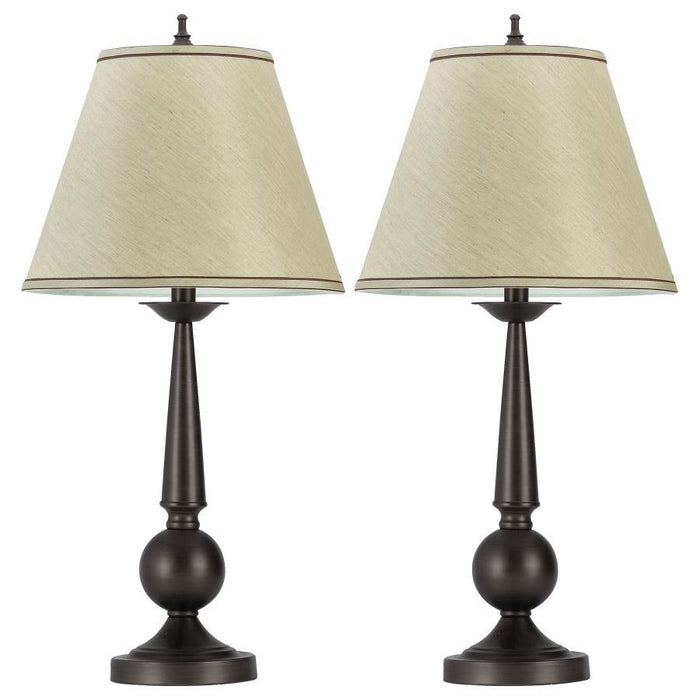 Ochanko - Cone Shade Table Lamps (Set of 2) - Bronze And Beige Sacramento Furniture Store Furniture store in Sacramento