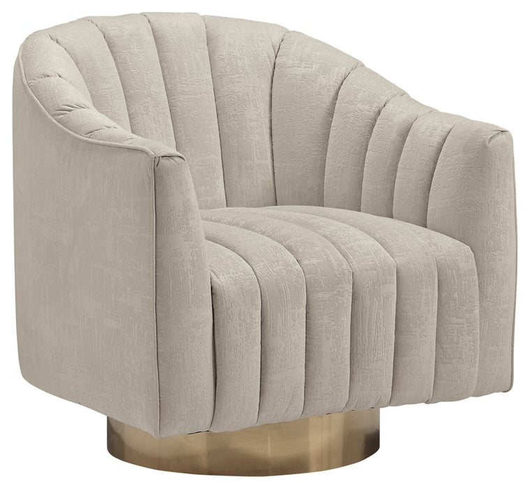 Penzlin - Pearl - Swivel Accent Chair Sacramento Furniture Store Furniture store in Sacramento