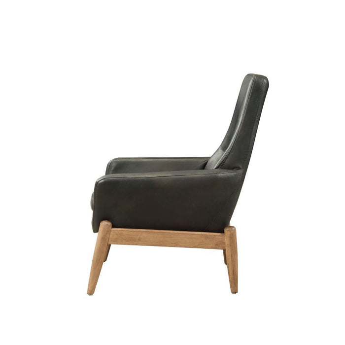 Dolphin - Accent Chair - Black Top Grain Leather Sacramento Furniture Store Furniture store in Sacramento