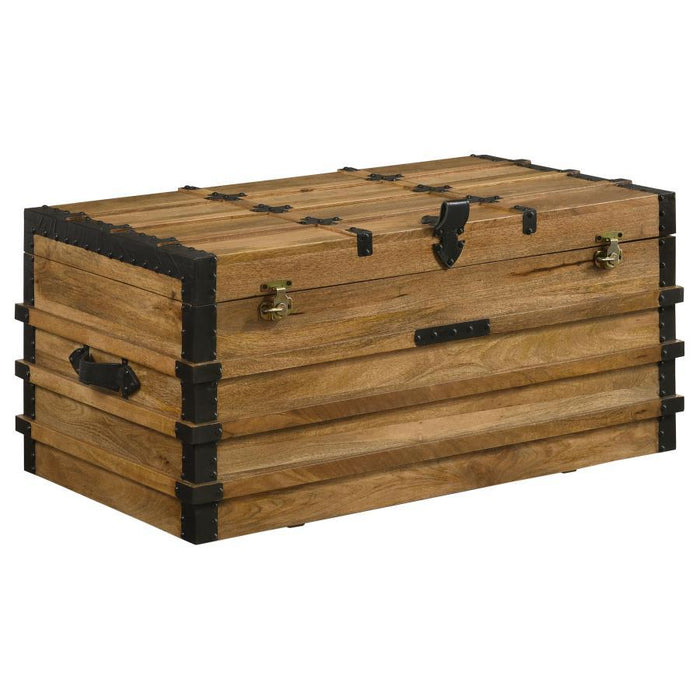 Simmons - Rectangular Storage Trunk - Natural And Black Sacramento Furniture Store Furniture store in Sacramento