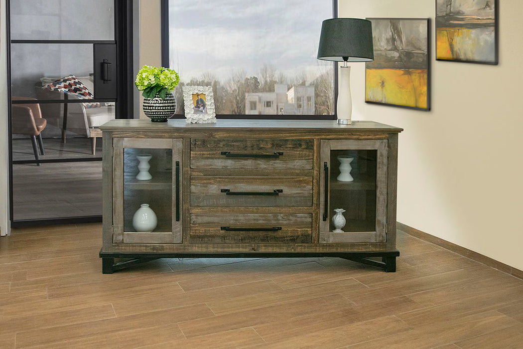 Loft Brown - Buffet With 3 Drawer / 2 Doors - Two Tone Gray / Brown