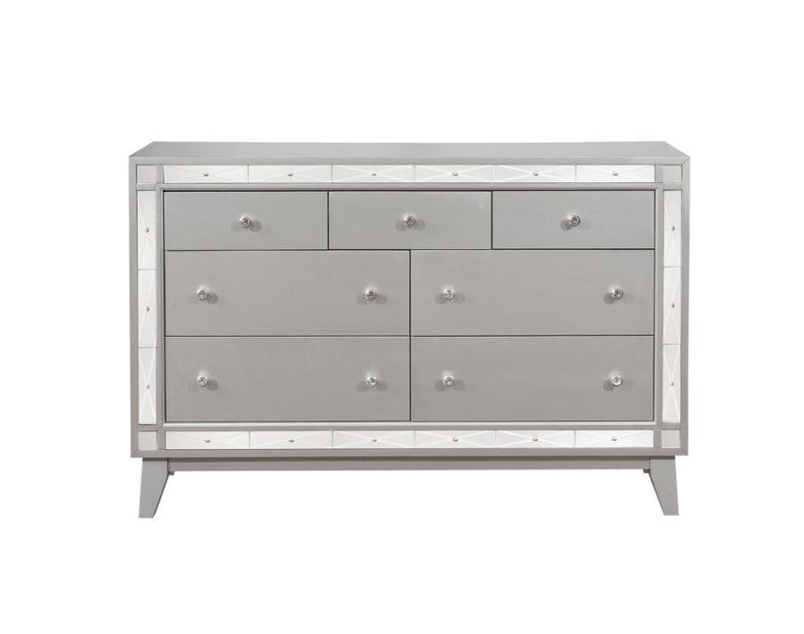 Leighton - 7-Drawer Dresser - Metallic Mercury Sacramento Furniture Store Furniture store in Sacramento