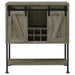 Claremont - Sliding Door Bar Cabinet With Lower Shelf - Gray Driftwood Sacramento Furniture Store Furniture store in Sacramento