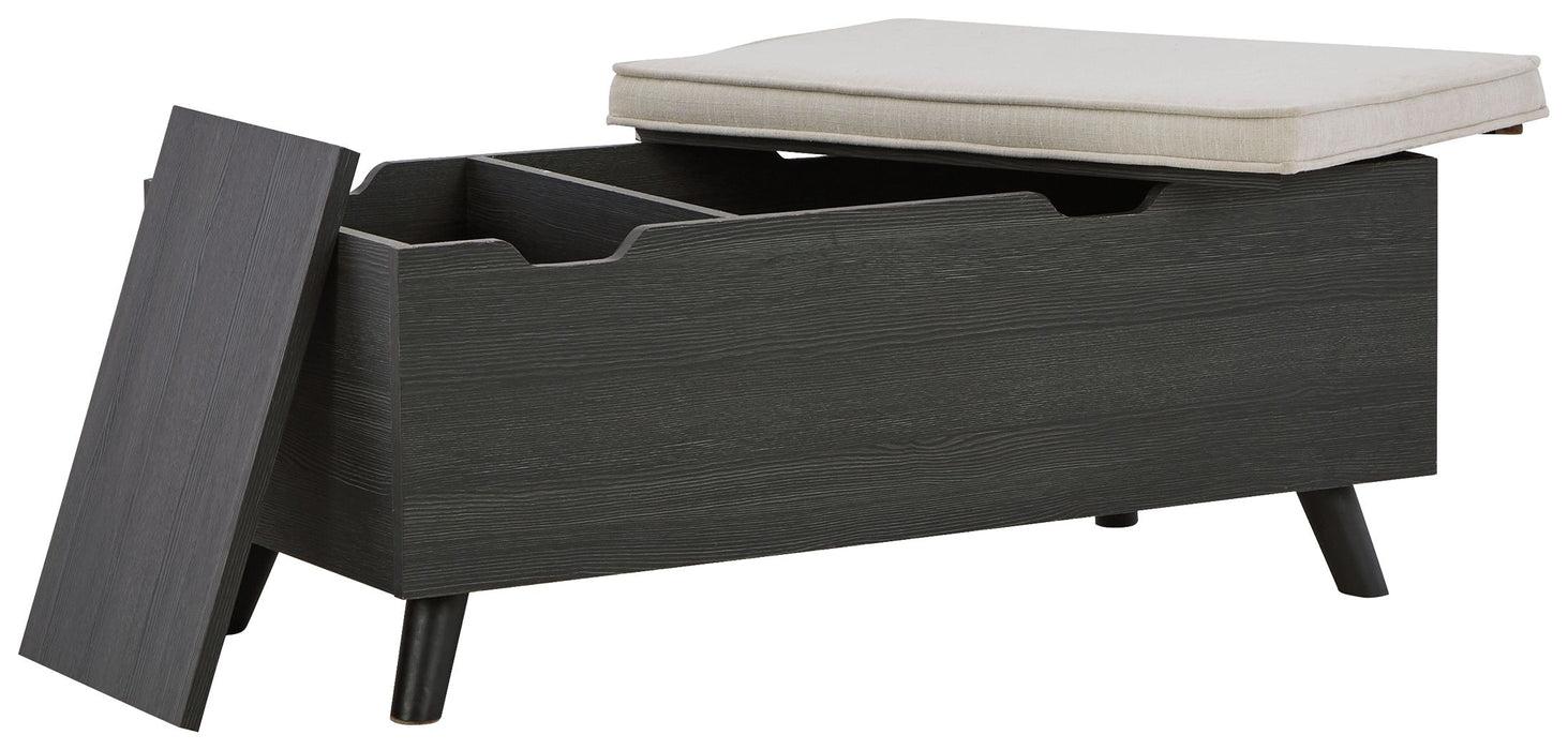 Yarlow - Dark Gray - Storage Bench Sacramento Furniture Store Furniture store in Sacramento