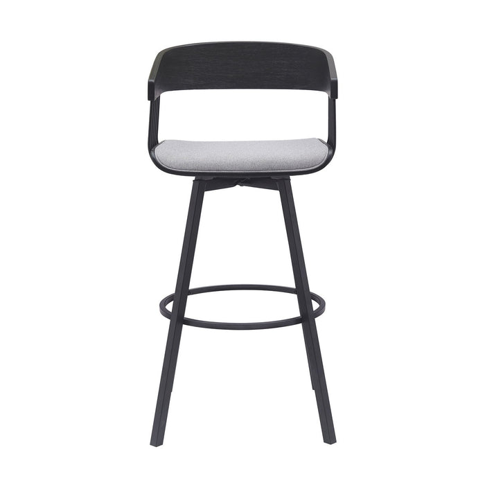 Athena - Swivel Black Metal Stool