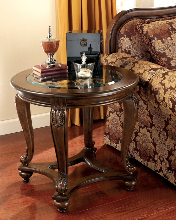 Norcastle - Dark Brown - Round End Table Sacramento Furniture Store Furniture store in Sacramento