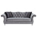 Frostine - Button Tufted Sofa - Silver Sacramento Furniture Store Furniture store in Sacramento