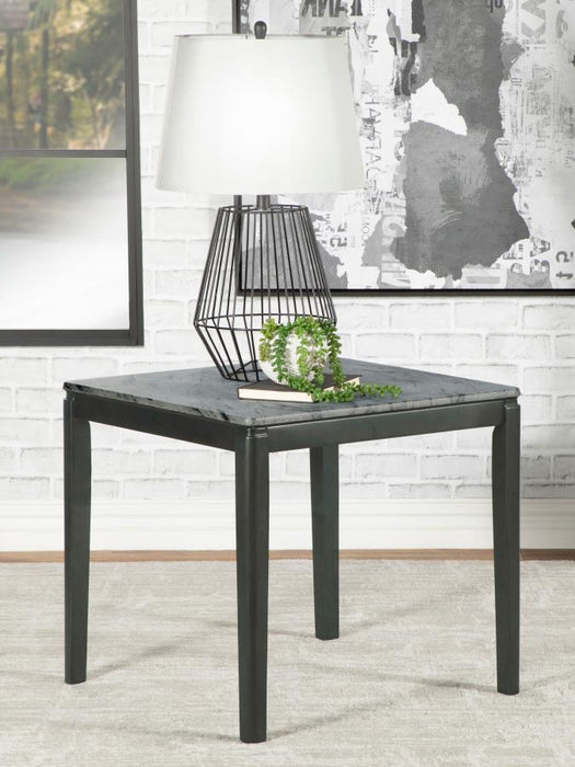 Mozzi - Square End Table Faux Marble - Gray And Black Sacramento Furniture Store Furniture store in Sacramento