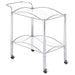 Shadix - 2-Tier Serving Cart With Glass Top - Chrome And Clear Sacramento Furniture Store Furniture store in Sacramento