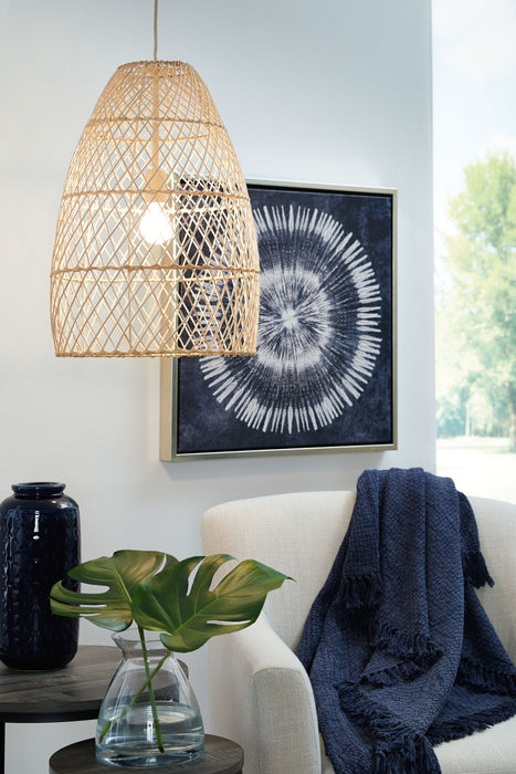 Calett - Beige - Rattan Pendant Light Sacramento Furniture Store Furniture store in Sacramento