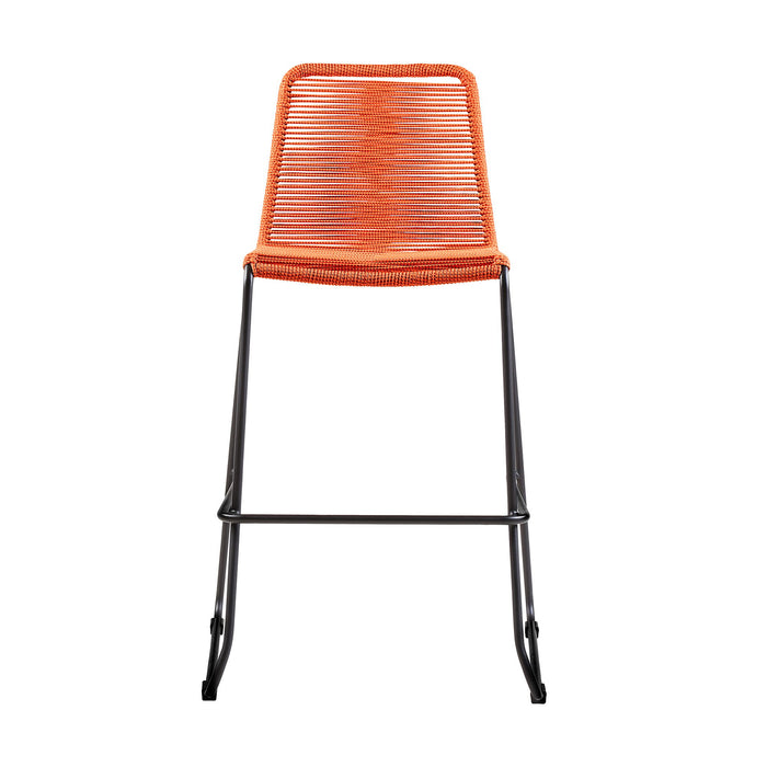 Shasta - Outdoor Metal And Rope Stackable Stool (Set of 2)