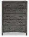 Montillan - Grayish Brown - Five Drawer Chest Sacramento Furniture Store Furniture store in Sacramento