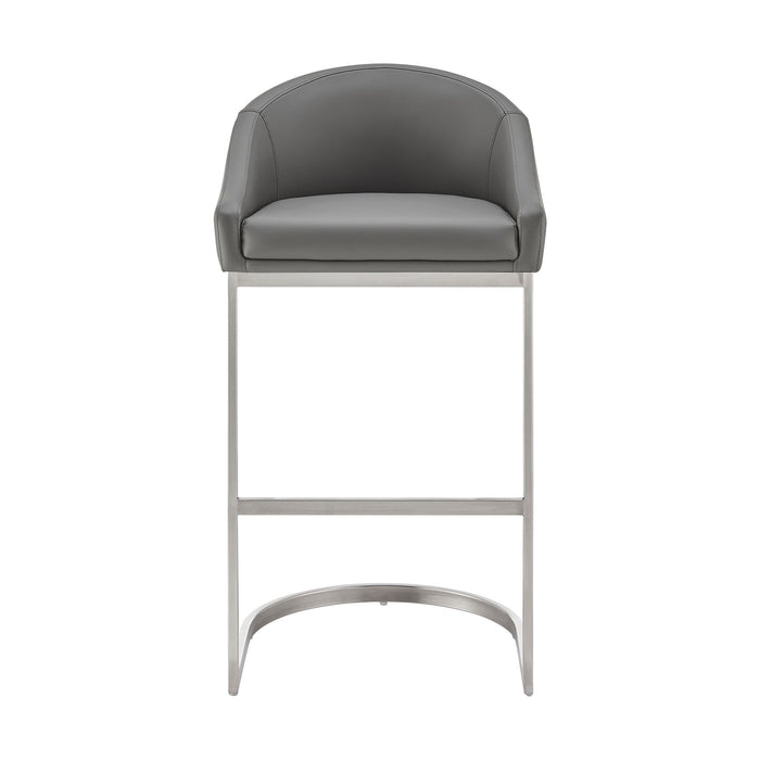 Katherine - Bar Stool - Brushed Steel