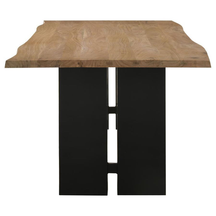 Bradshaw - Rectangular Live Edge Dining Table - Natural Acacia And Black Sacramento Furniture Store Furniture store in Sacramento