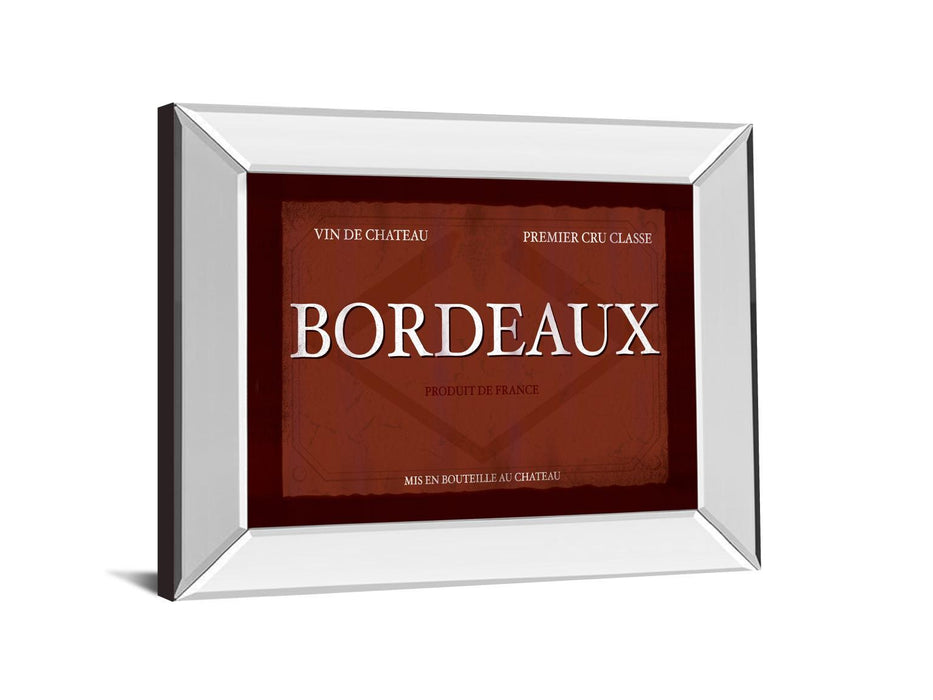 Bordeaux By Paola Viveiros - Mirror Framed Print Wall Art - Red