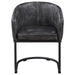 Banner - Upholstered Dining Chair - Anthracite And Matte Black Sacramento Furniture Store Furniture store in Sacramento