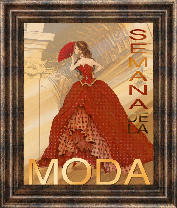 Semana De La Moda By Tava Studio - Framed Print Wall Art - Red