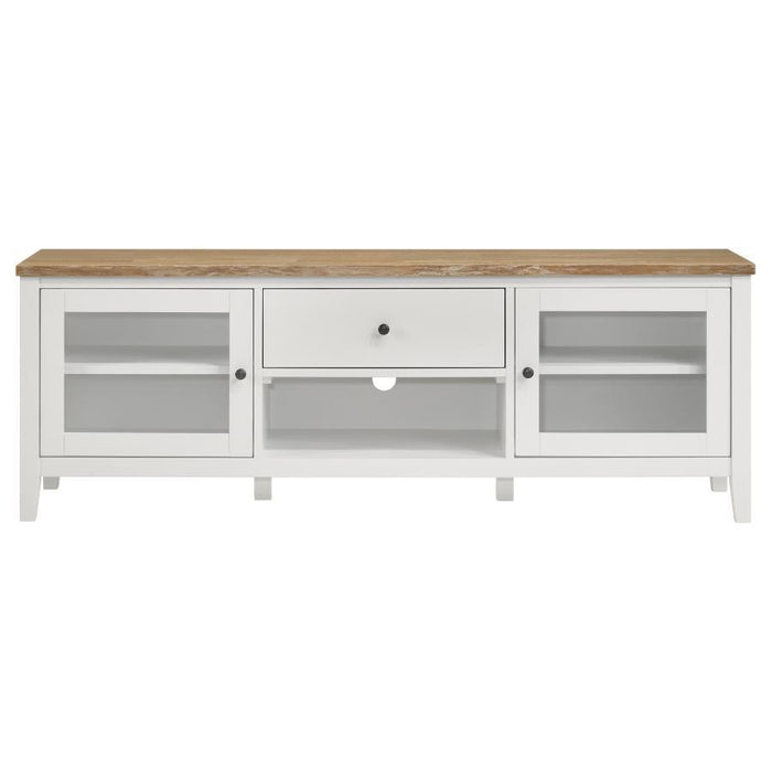 Angela - 3 Piece Entertainment Center - Brown And White