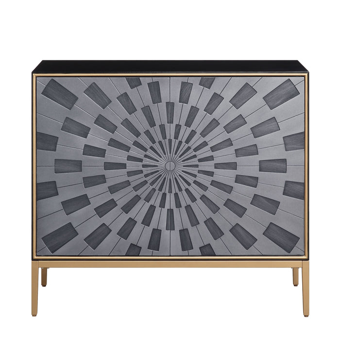 Quilla - Accent Table - Black, Gray & Brass Finish Sacramento Furniture Store Furniture store in Sacramento