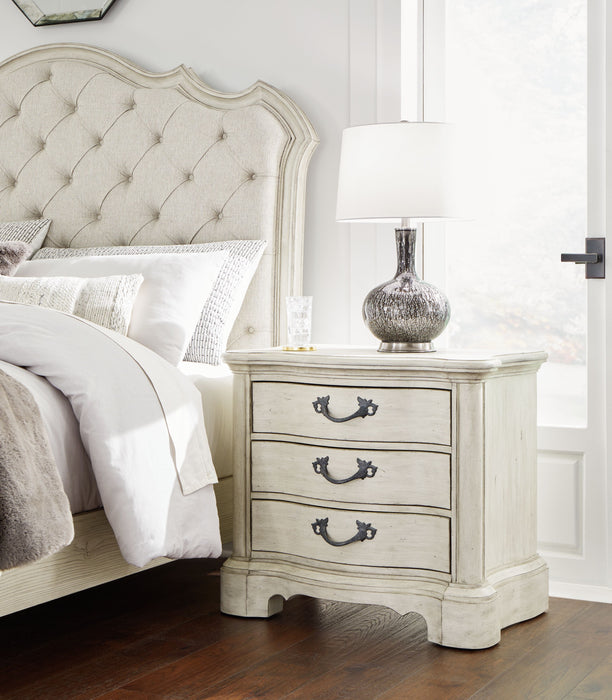 Arlendyne - Antique White - Three Drawer Night Stand Sacramento Furniture Store Furniture store in Sacramento