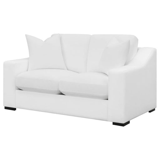 Ashlyn - Upholstered Sloped Arms Loveseat - White Sacramento Furniture Store Furniture store in Sacramento