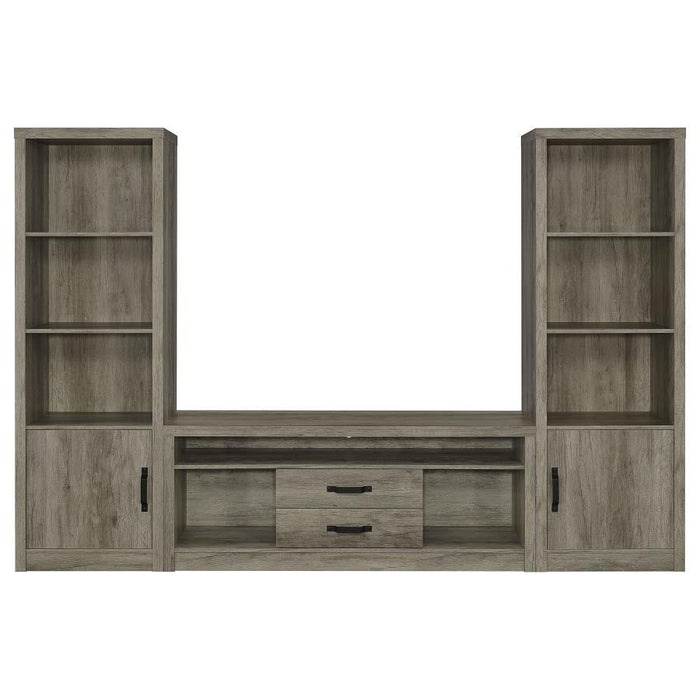 Burke - 3 Piece Entertainment Center - Gray Driftwood