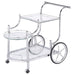 Sarandon - 3-Tier Serving Cart - Chrome And Clear Sacramento Furniture Store Furniture store in Sacramento