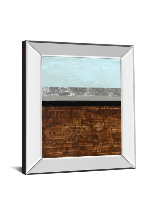 Textured Light I By Natalie Avondet - Mirror Framed Print Wall Art - Dark Brown