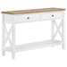 Maisy - Rectangular Wooden Sofa Table With Shelf - Brown And White Sacramento Furniture Store Furniture store in Sacramento