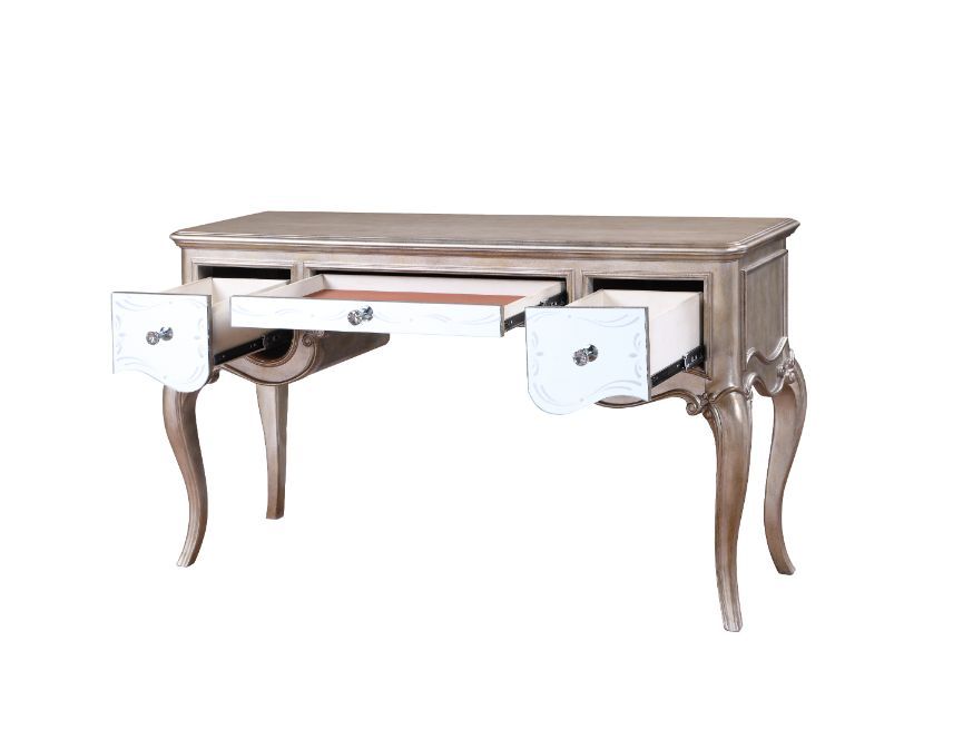 Esteban - Vanity Desk - Mirrored & Antique Champagne Finish Sacramento Furniture Store Furniture store in Sacramento