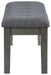 Hallanden - Black / Gray - Large Uph Dining Room Bench Sacramento Furniture Store Furniture store in Sacramento